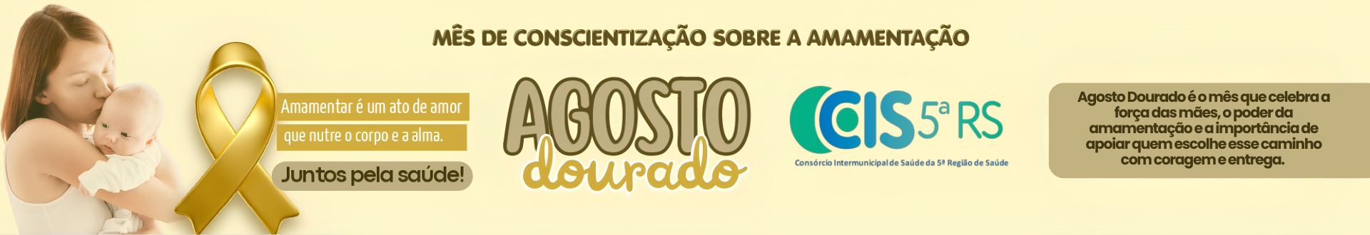 Agosto - Mês de conscientização sobre a amamentação
